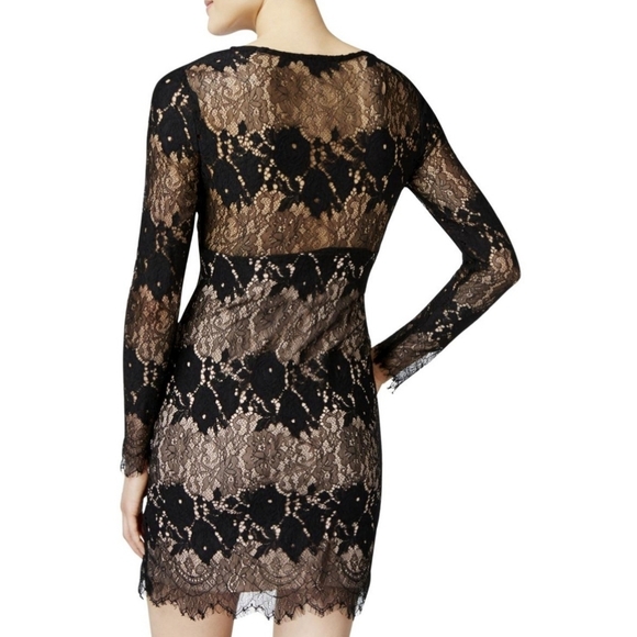 Jump Apparel Eyelash Fringed A-line Bodycon Dress - Black - Picture 7 of 10